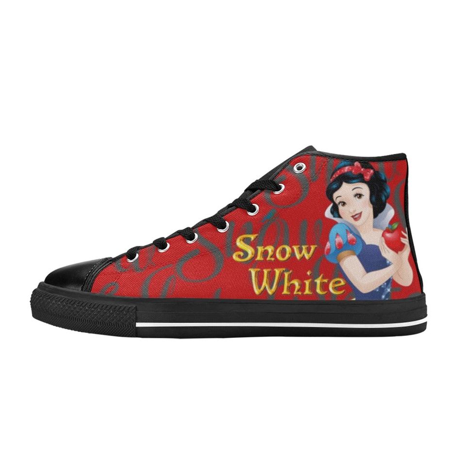 Snow White High Top Canvas Shoes, Snow White Princess Sneakers