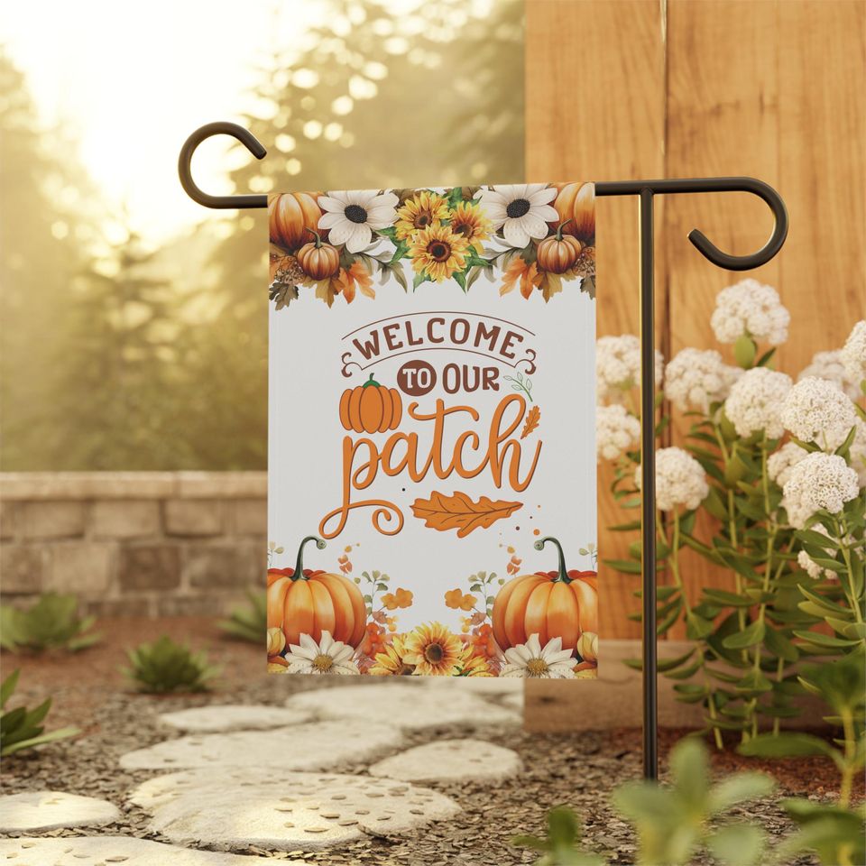 Pumpkin Patch Fall Garden Flag | Autumn Garden Decor | Pumpkin, Halloween