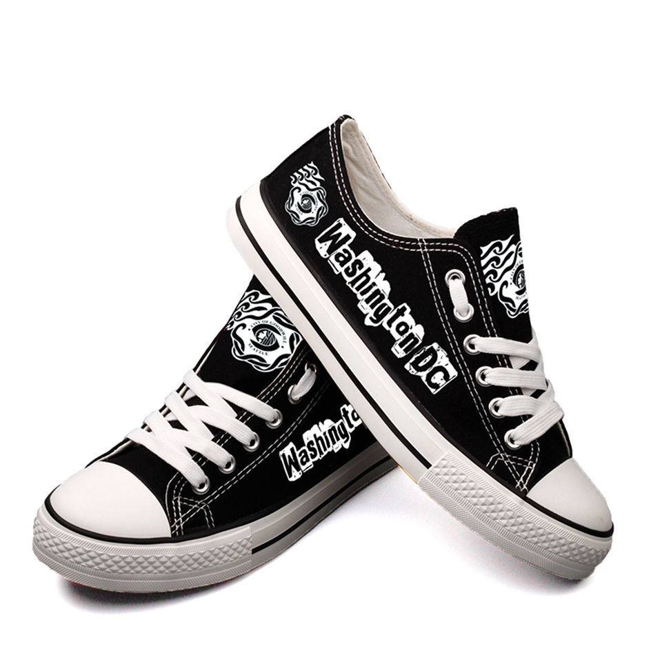 Washington D.C. Canvas Sneakers: Patriotic Low Top Tennis Shoes