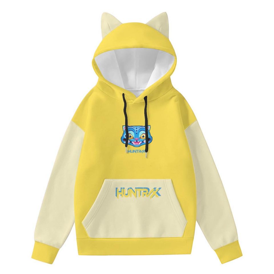 Derpy the Tiger Cat Ear Hoodie: Kpop Anime Kawaii Pastel Blue