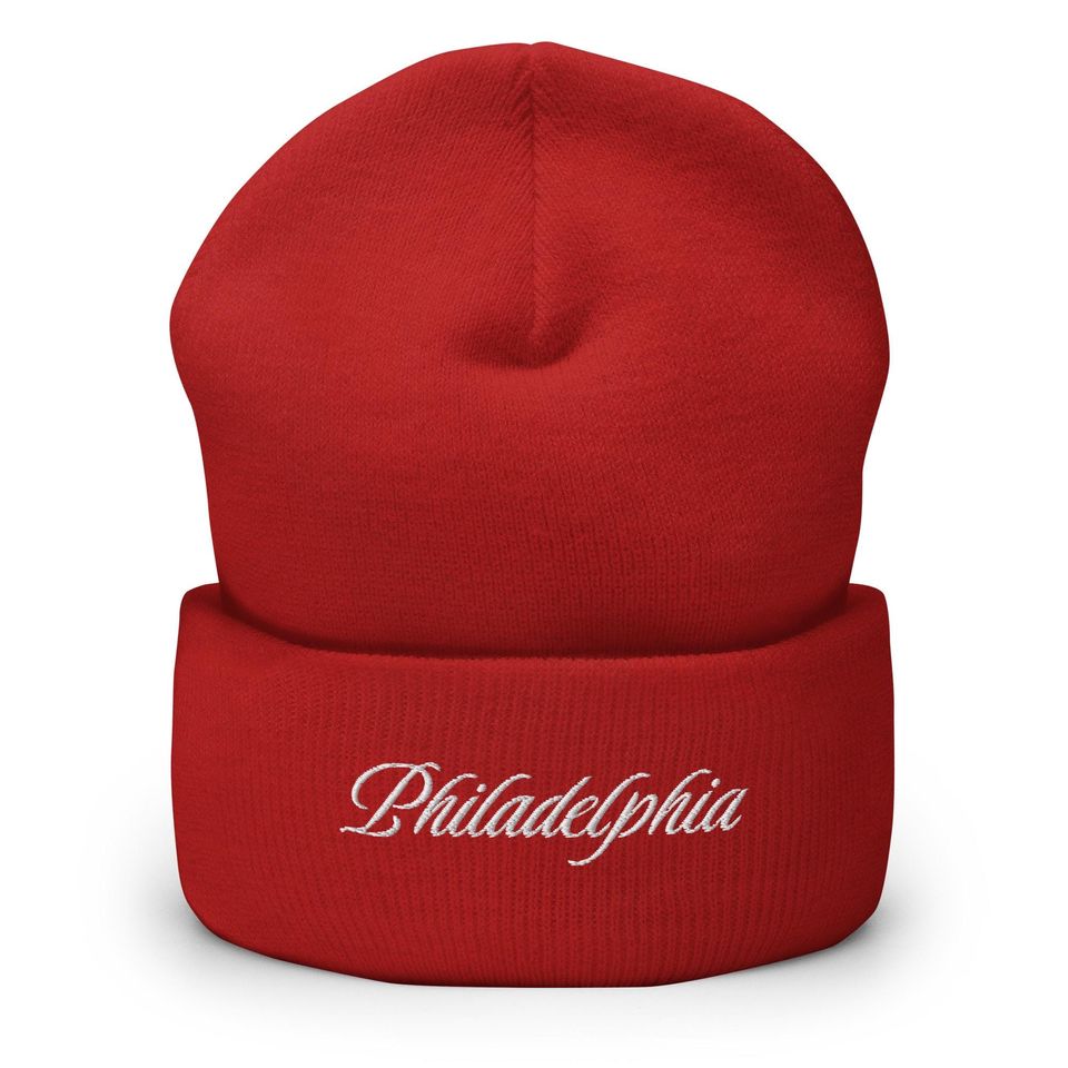 Philly Embroidered Cuffed Beanie