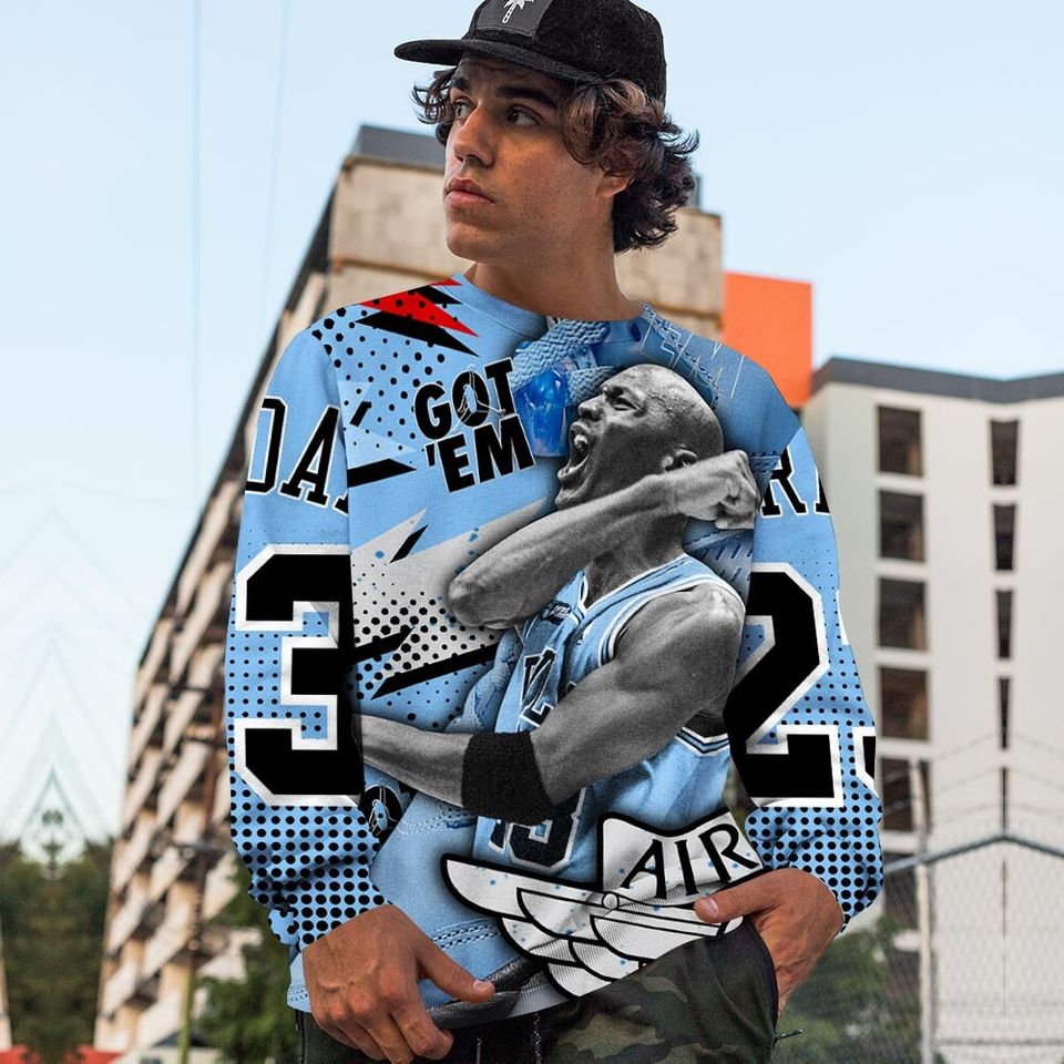 Goat Number 23 Sneaker Shirt Match Retro University Blue 5s Tee