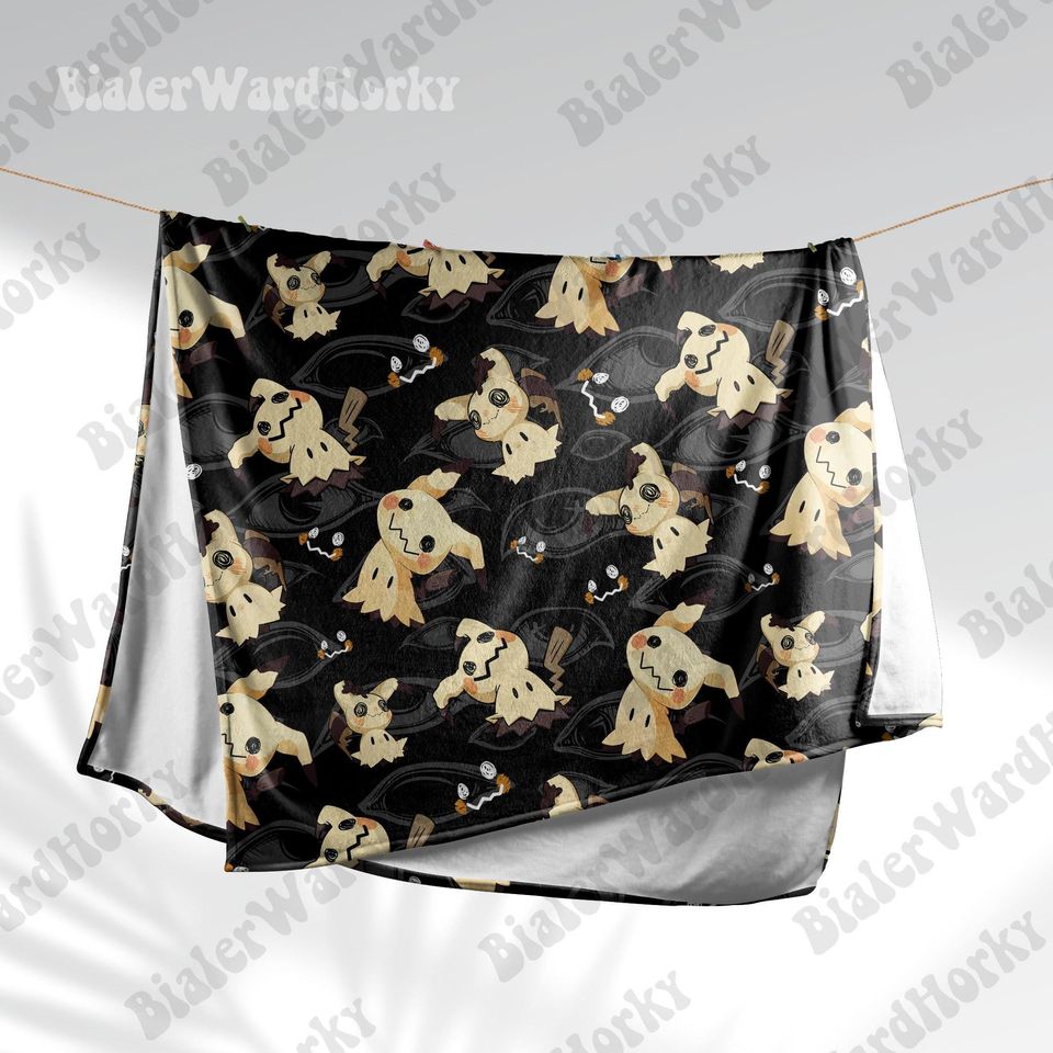 Mystical Ghost Fleece Blanket: Anime Throw Blanket