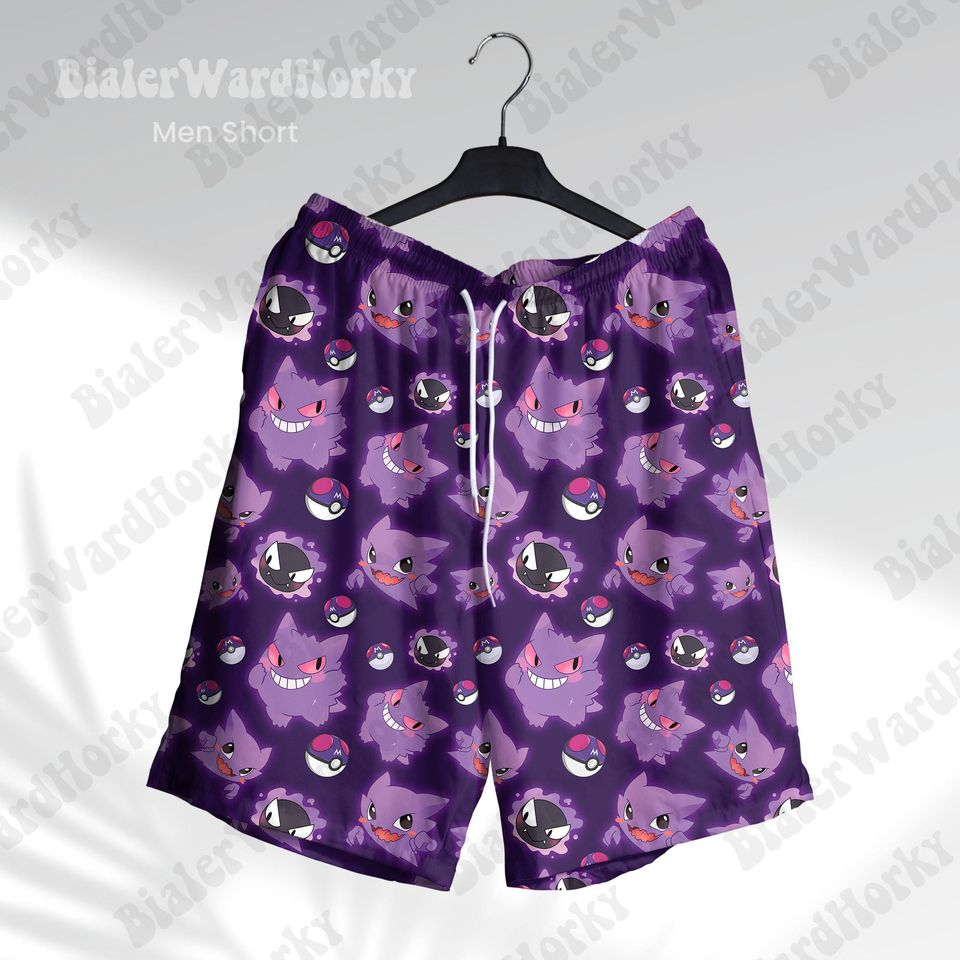 Gengar Cute Hawaiian Shirt Ghost Type Shirt Spooky Gifts