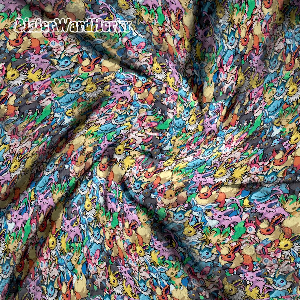 Eevee Evolution Stack Fleece Blanket, Evolution Blanket, Fleece Blanket, Anime Blanket Evolution, Gifts