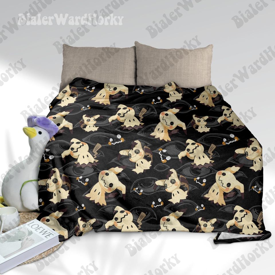 Mystical Ghost Fleece Blanket: Anime Throw Blanket