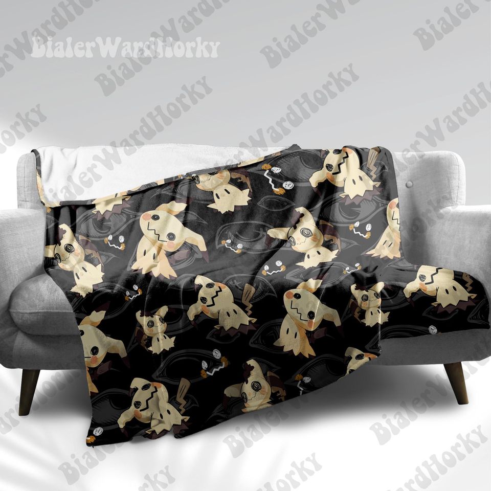 Mystical Ghost Fleece Blanket: Anime Throw Blanket