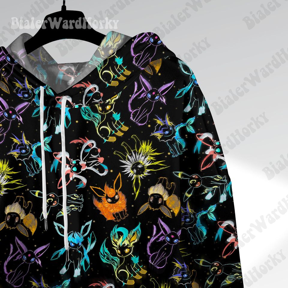Evolution Manga Neon Hoodie Sweatshirt Cute Evolution Shirt Anime Hoodie Gifts