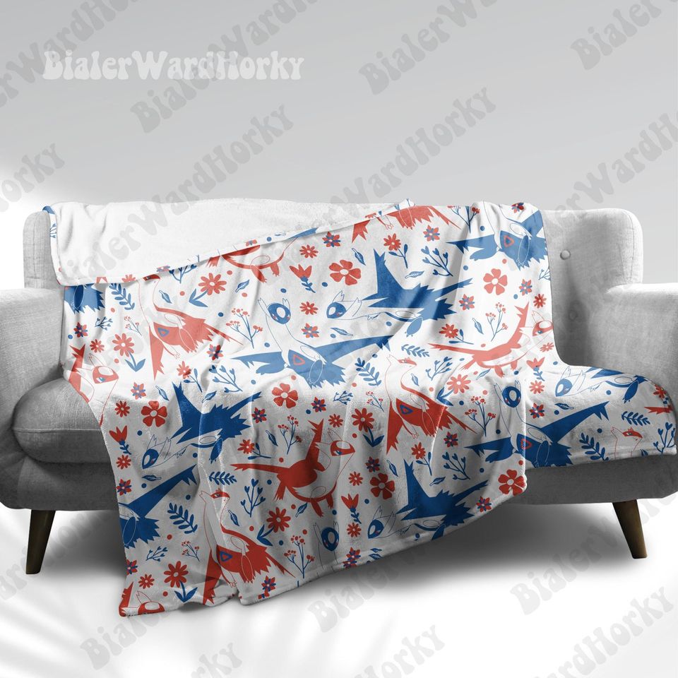 Latios Latias Couple Fleece Blanket: Cozy Gift