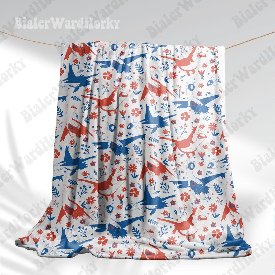 Latios Latias Couple Fleece Blanket: Cozy Gift