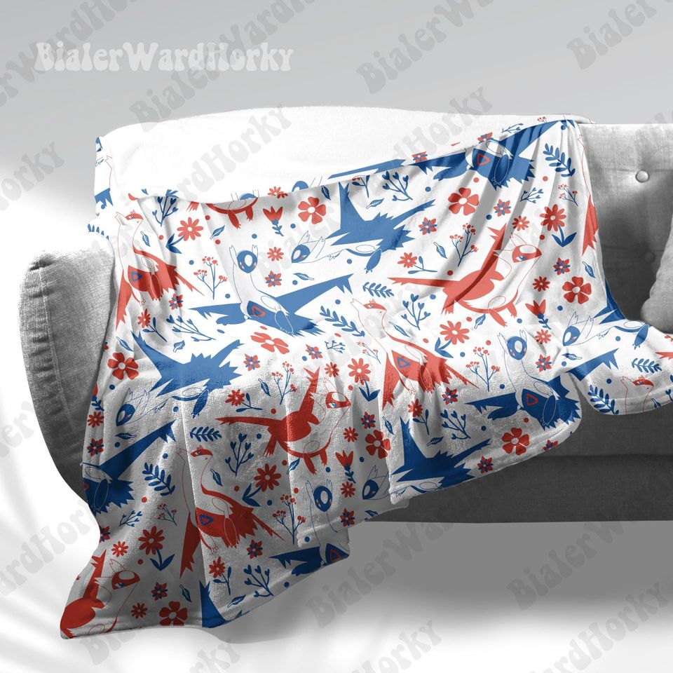 Latios Latias Couple Fleece Blanket: Cozy Gift
