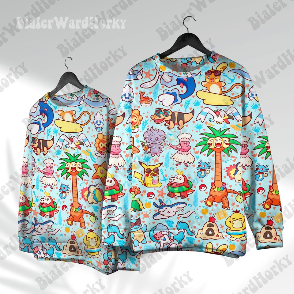 Tropical Summer Hoodie: Anime Paradise Sweatshirt