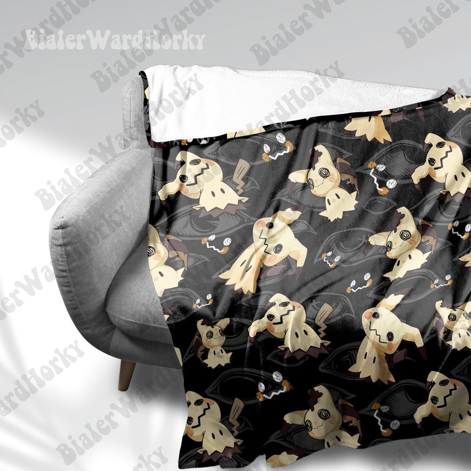 Mystical Ghost Fleece Blanket: Anime Throw Blanket