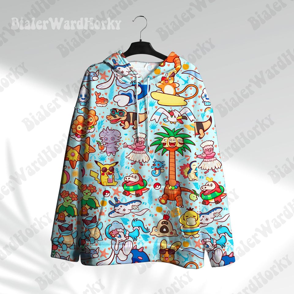 Tropical Summer Hoodie: Anime Paradise Sweatshirt