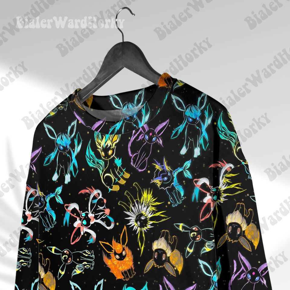 Evolution Manga Neon Hoodie Sweatshirt Cute Evolution Shirt Anime Hoodie Gifts