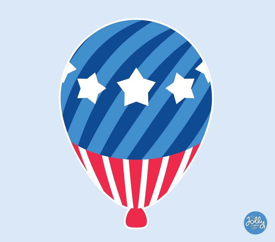 Independence Day Yard Sign - Statue of Liberty & American Hat Decor