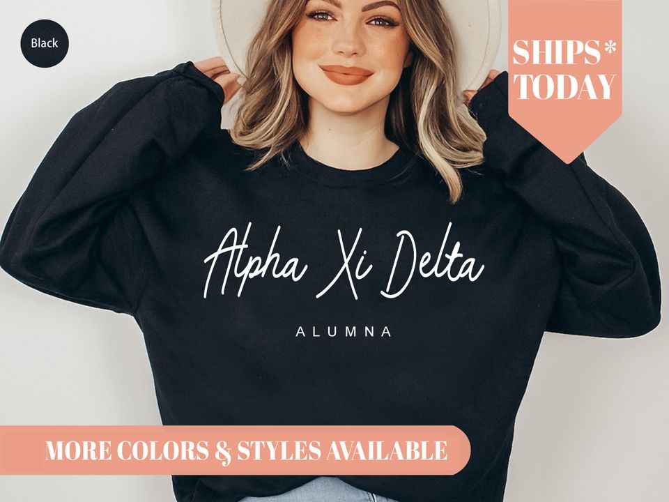 Alpha Xi Delta Flashy Alumna Sorority Sweatshirt