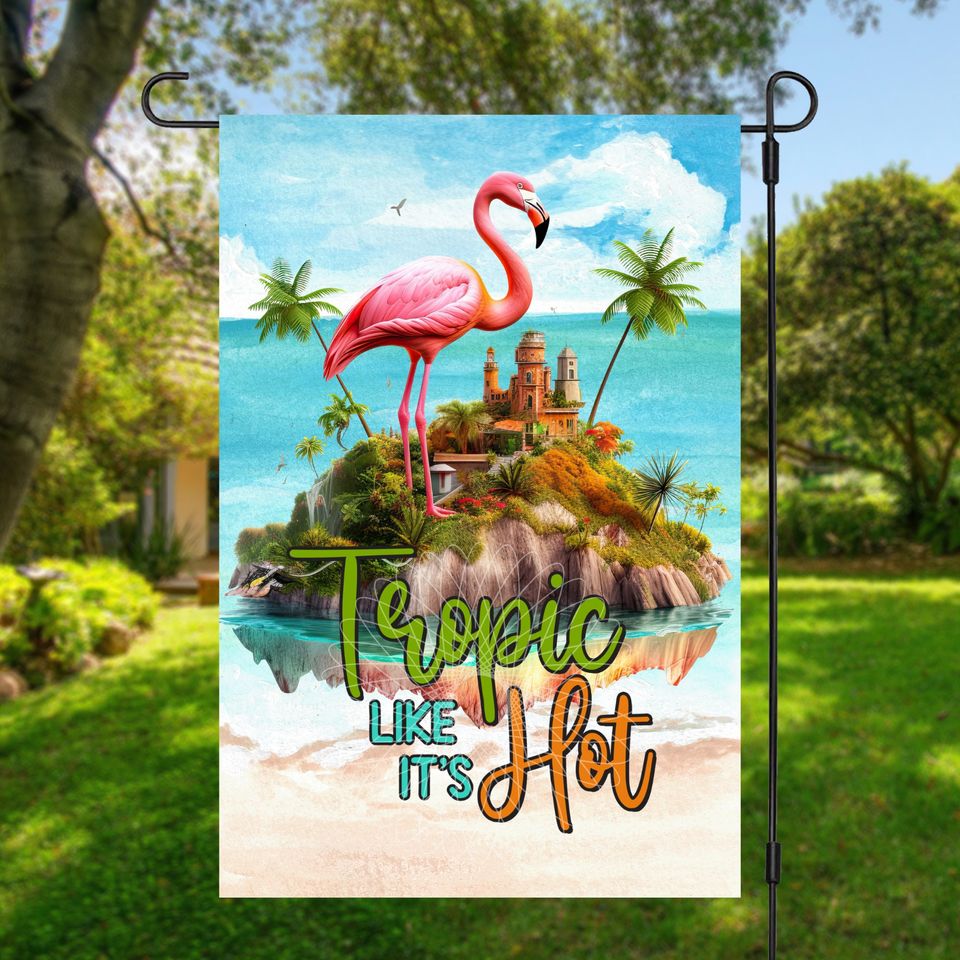 Garden Flag Sublimation, Beach Flag, Flamingo Flag
