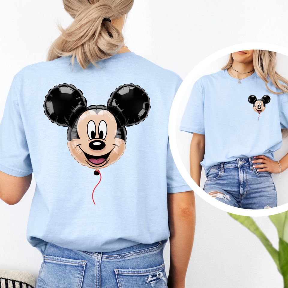 Mickey Mouse Balloon Disney Double Sided T-Shirt