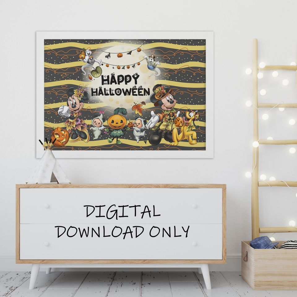 Halloween posters, Minnie Mouse and Mickey Mouse, Mickey Halloween Poster