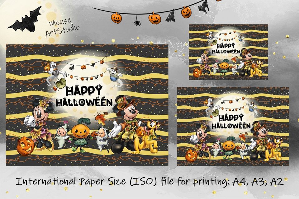 Halloween posters, Minnie Mouse and Mickey Mouse, Mickey Halloween Poster