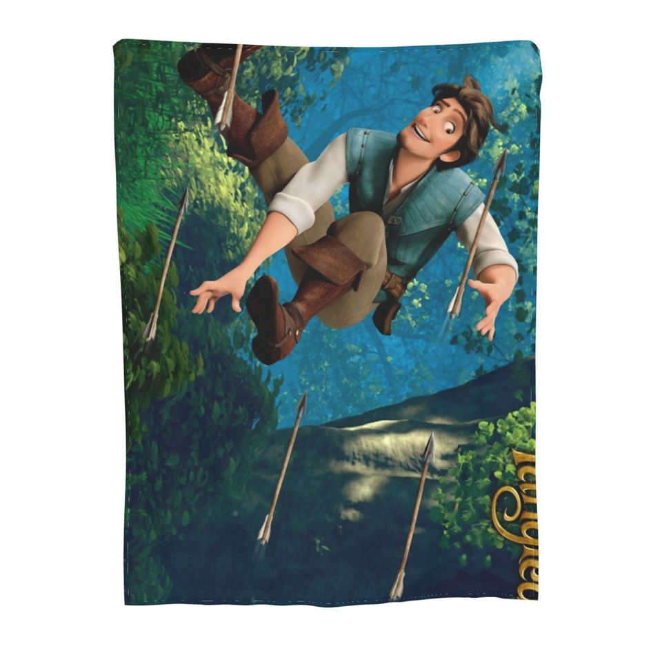 Custom Name Blanket Disney Tangled Tapestry Personalized Blankets Birthday Gift Customized DIY