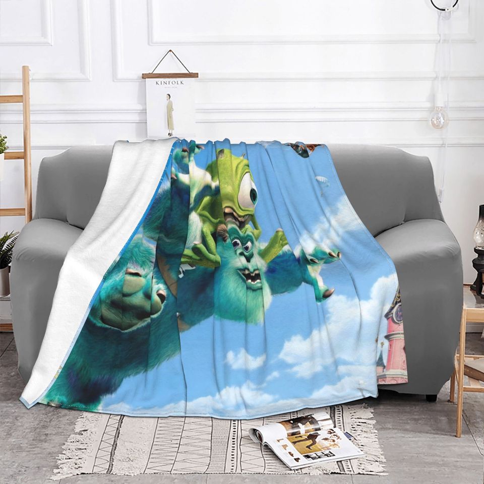 Custom Name Blanket Disney Monsters Inc Tapestry Personalized Blankets Birthday Gift Customized DIY