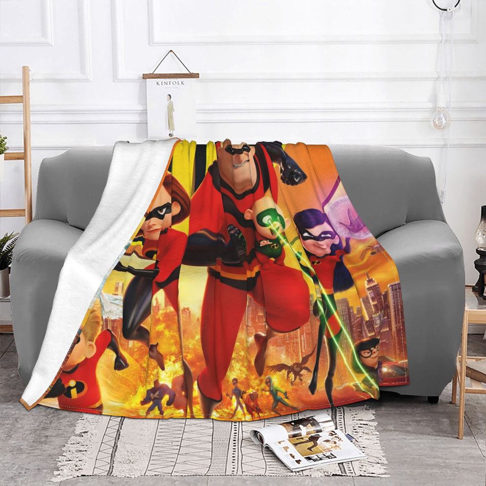 Custom Name Blanket Disney The Incredibles Tapestry Personalized Blankets Birthday Gift Customized DIY