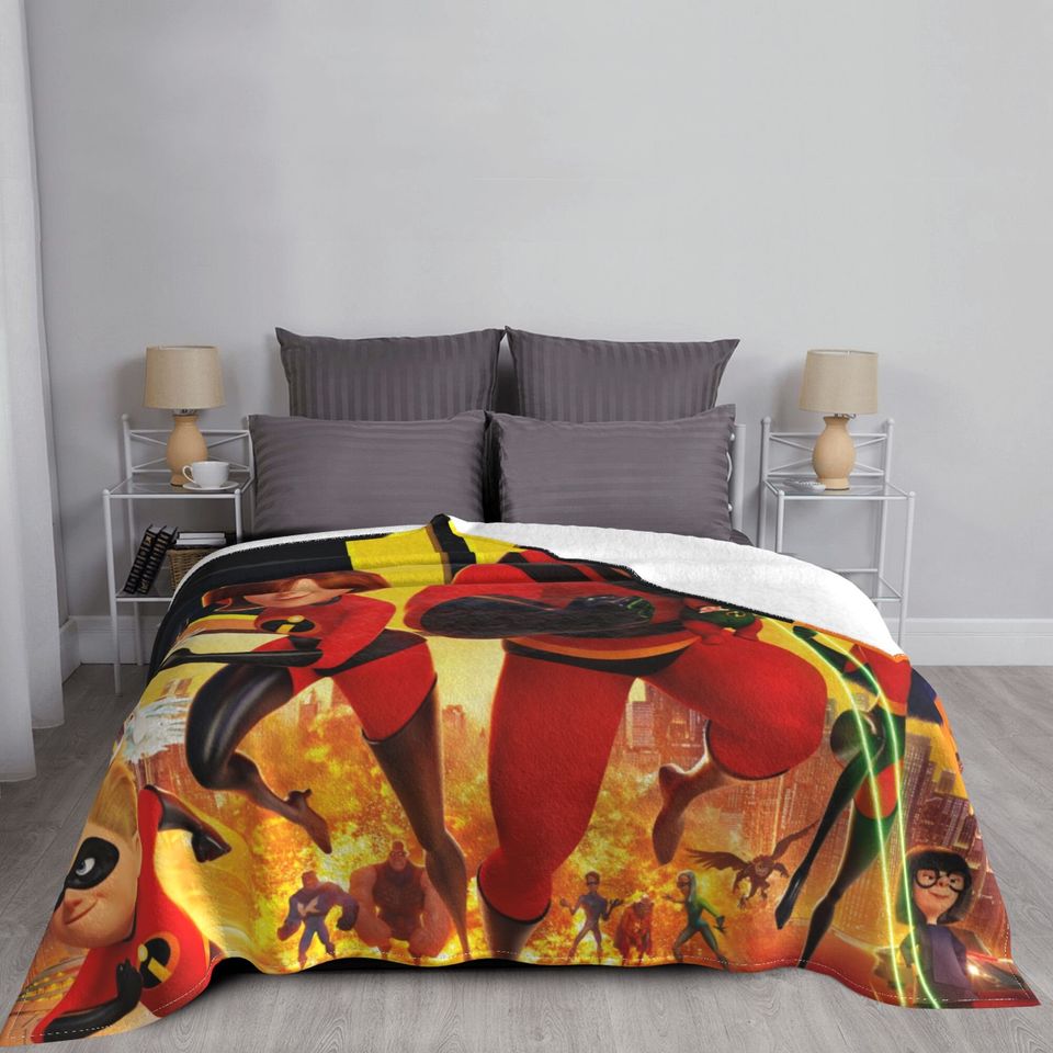 Custom Name Blanket Disney The Incredibles Tapestry Personalized Blankets Birthday Gift Customized DIY
