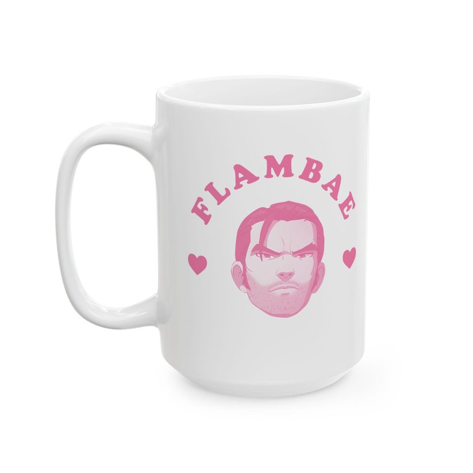 Flambae pink heart mug, Flambae Dispatch Mug