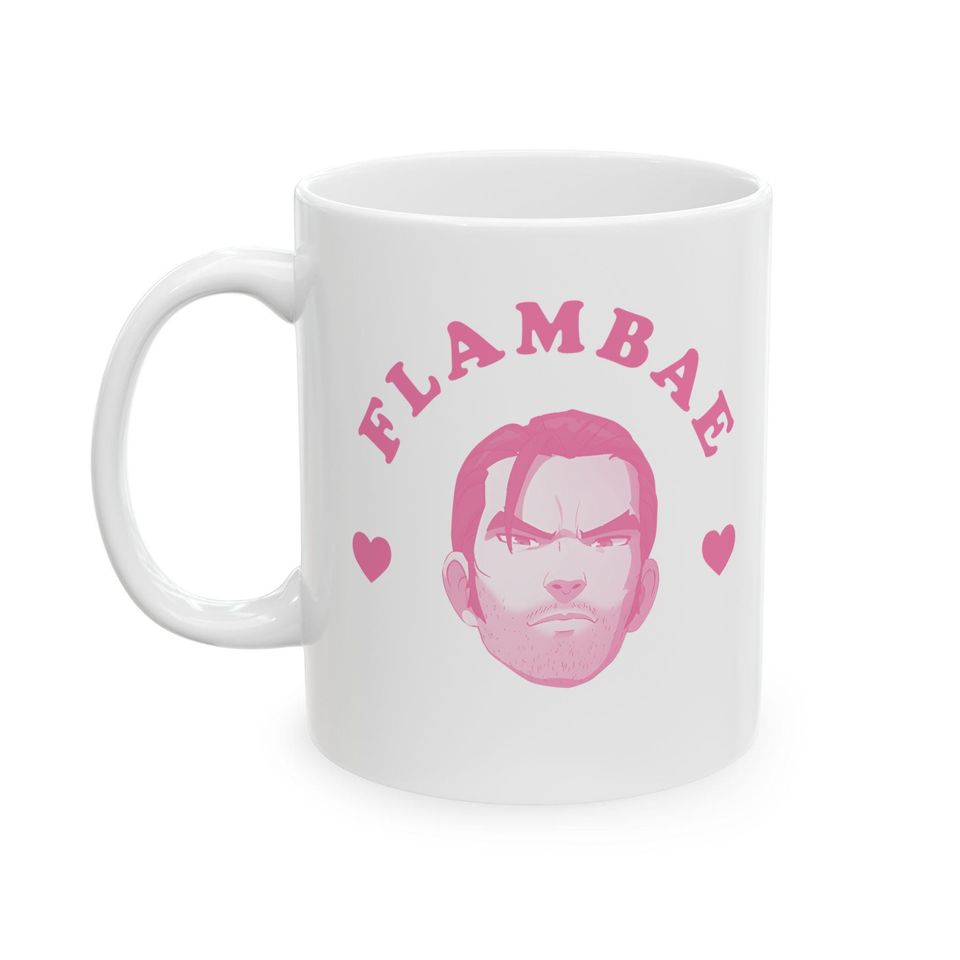 Flambae pink heart mug, Flambae Dispatch Mug