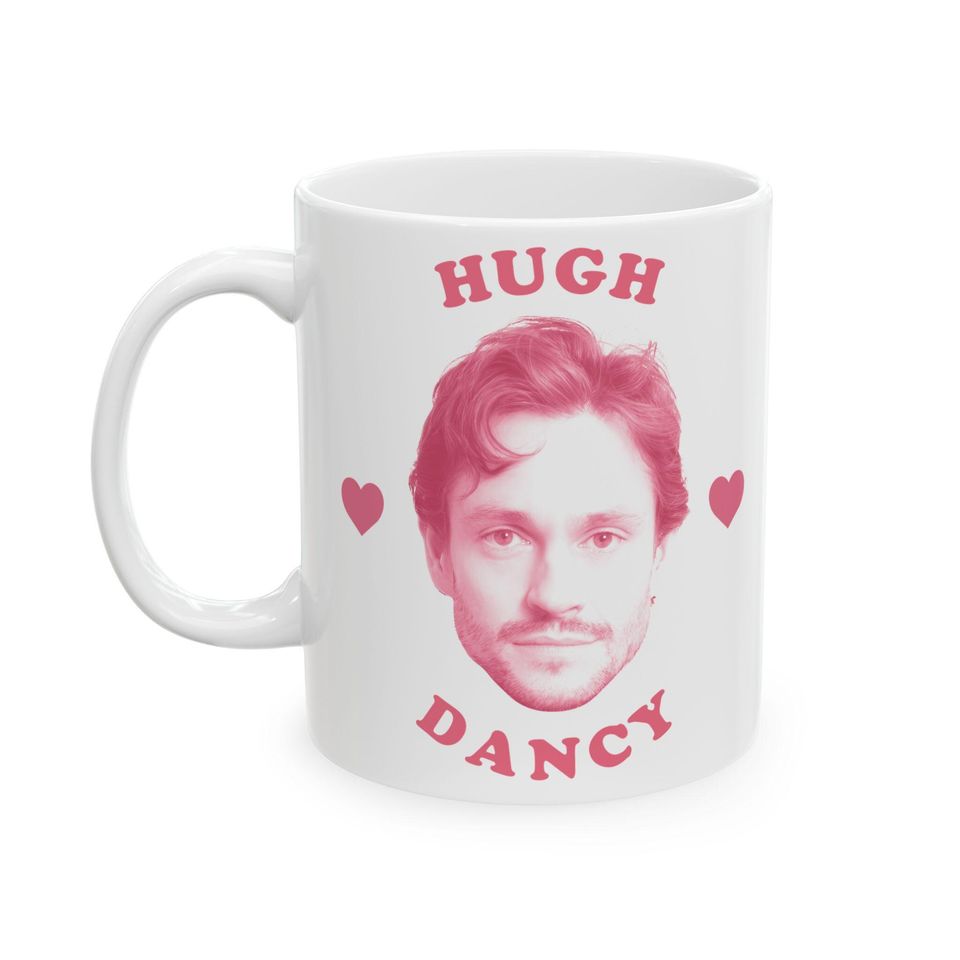 Hugh Dancy pink heart mug, Hugh Dancy Mug
