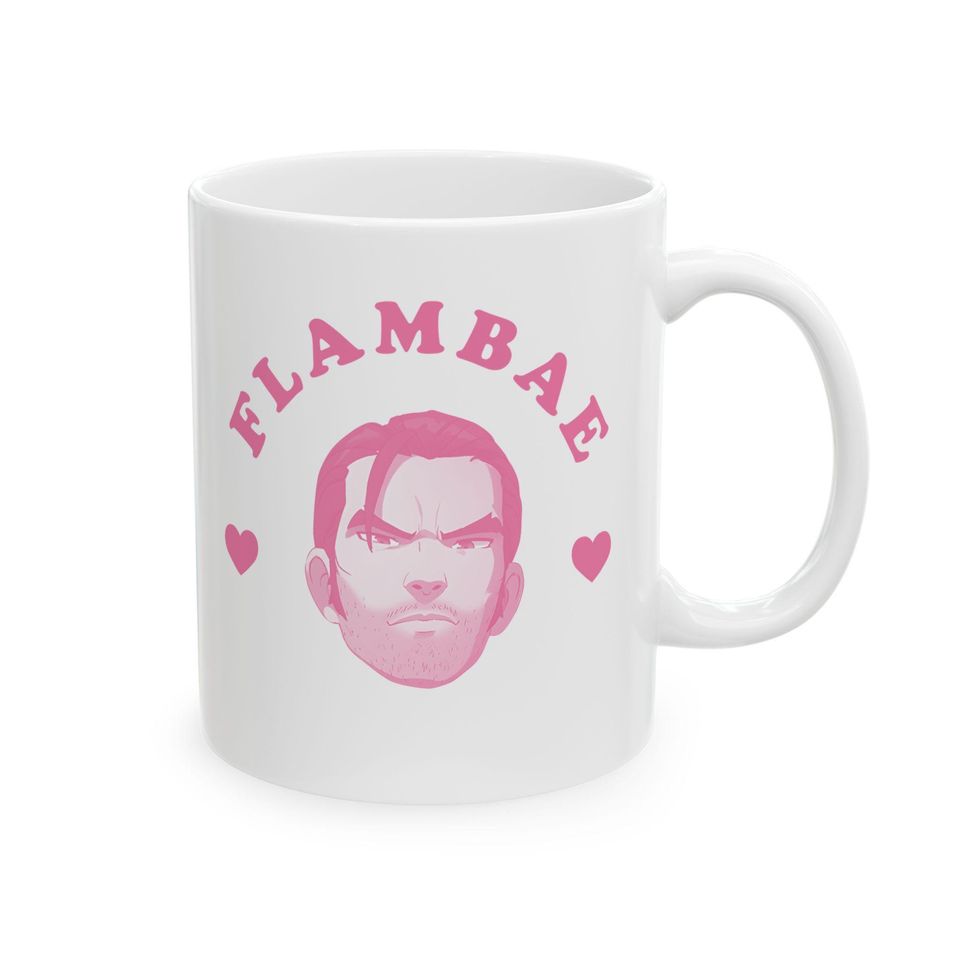 Flambae pink heart mug, Flambae Dispatch Mug