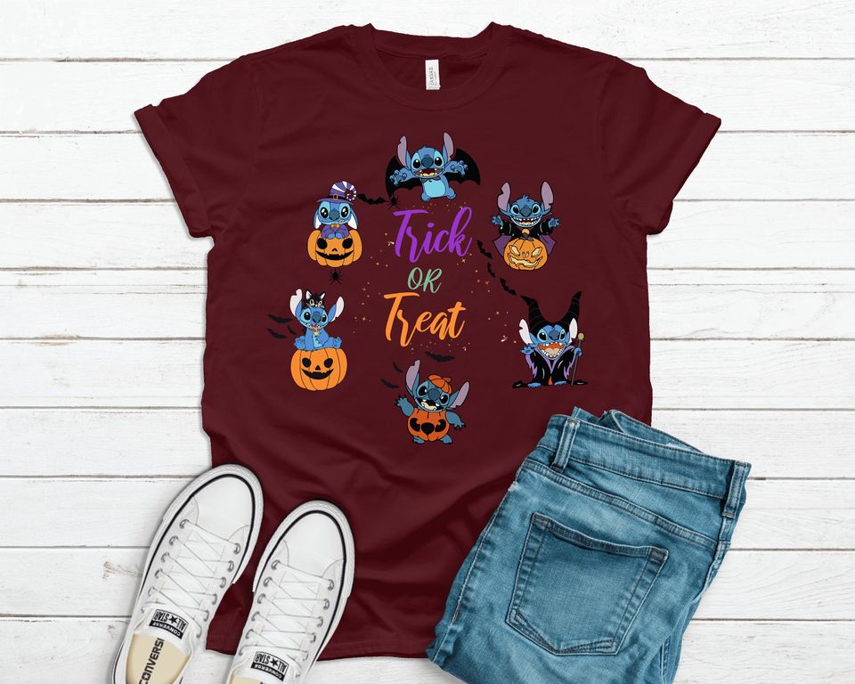 Disney Stitch Trick Or Treat Halloween Shirt