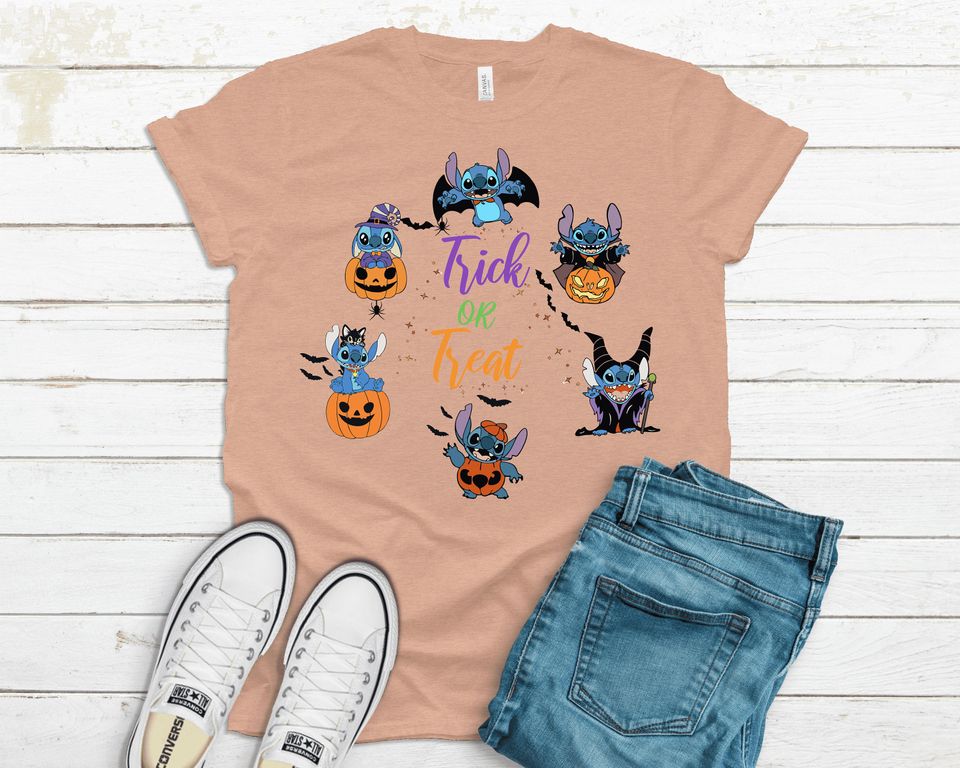 Disney Stitch Trick Or Treat Halloween Shirt