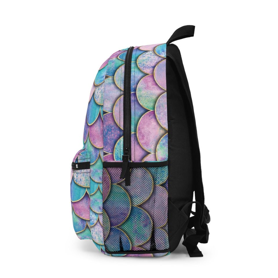 Mermaid Scales Backpack, Ocean Vibes School Bag