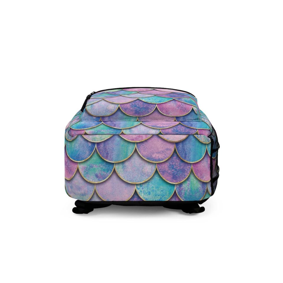 Mermaid Scales Backpack, Ocean Vibes School Bag