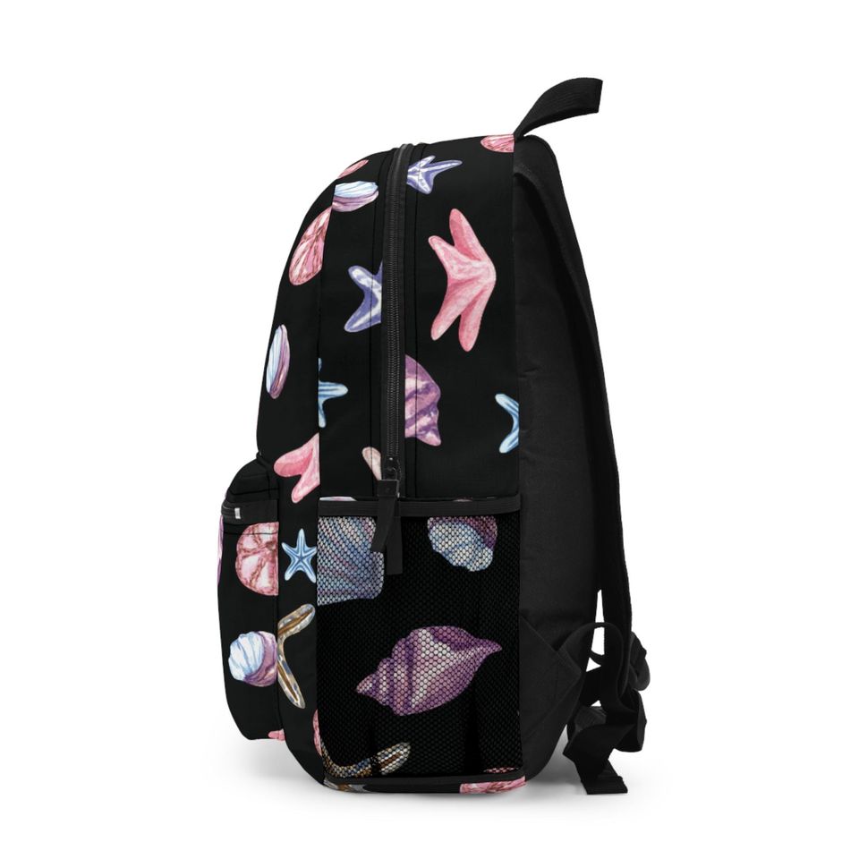Nautical Shell Backpack, Ocean-Themed Beach Day Bag