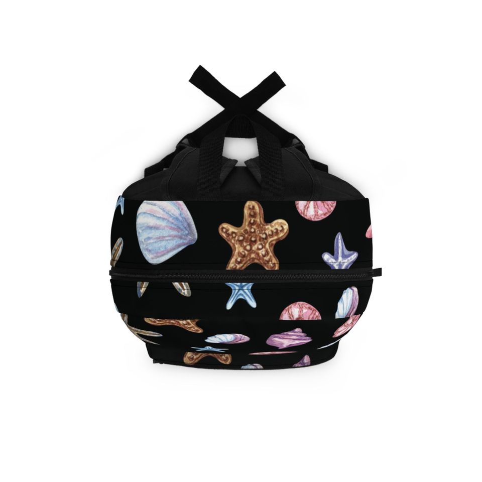 Nautical Shell Backpack, Ocean-Themed Beach Day Bag