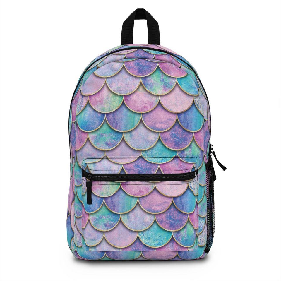 Mermaid Scales Backpack, Ocean Vibes School Bag