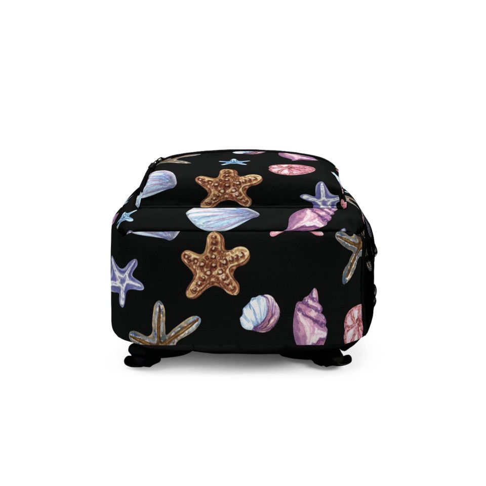 Nautical Shell Backpack, Ocean-Themed Beach Day Bag