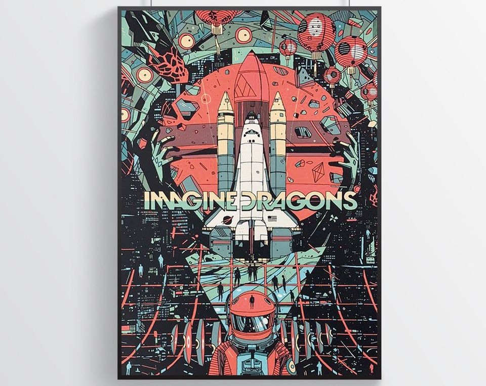 Imagine Dragons Poster | Music Poster | Rock'n Roll Poster | Music Lovers | Home Decor