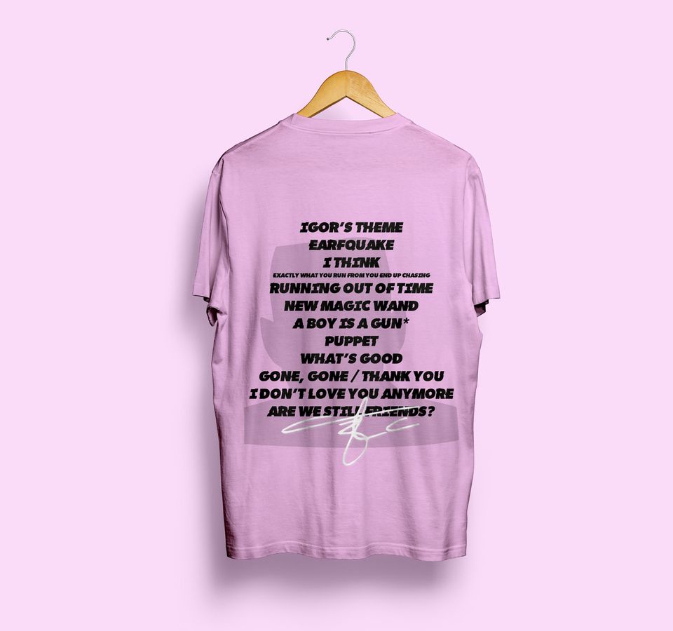Tyler, The Creator Igor Rapper Pink Graphic Oversized Rapper Double Side T-shirt