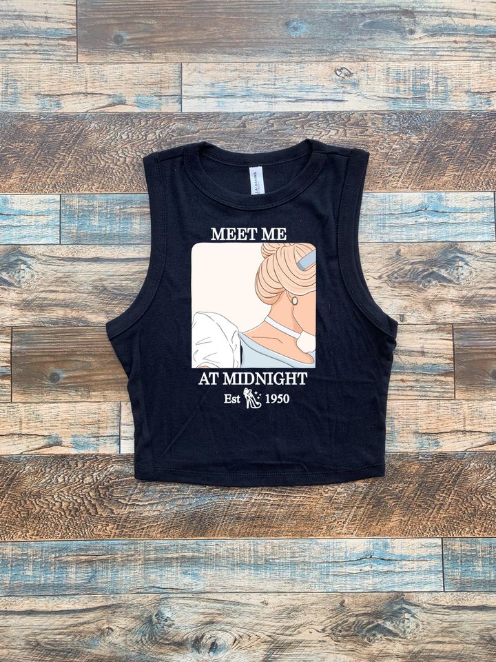 Meet me at Midnight Baby Tee, Cinde and Co Crop Tank,