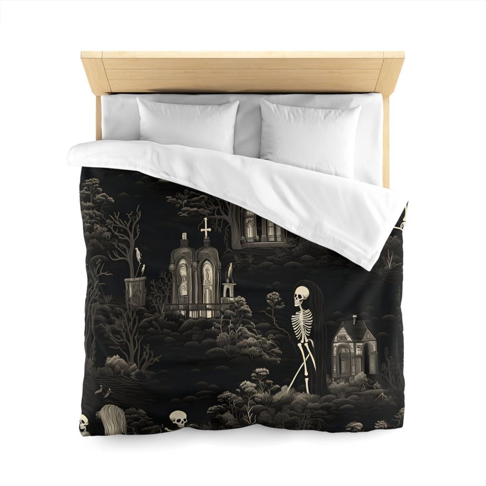 Walking Graveyard Halloween Bedding set, Vintage Halloween Decoration