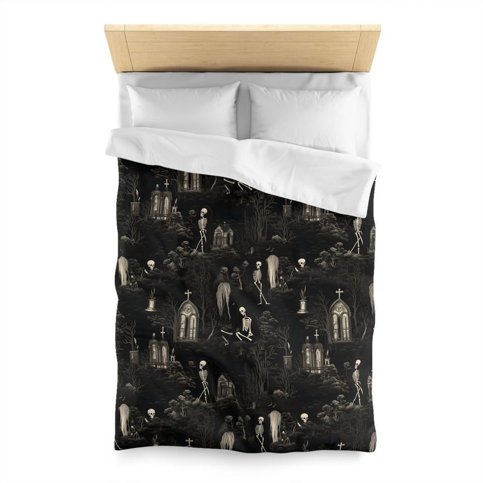 Walking Graveyard Halloween Bedding set, Vintage Halloween Decoration
