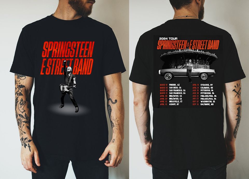 Bruce Springsteen And E Street 2024 Tour Shirt