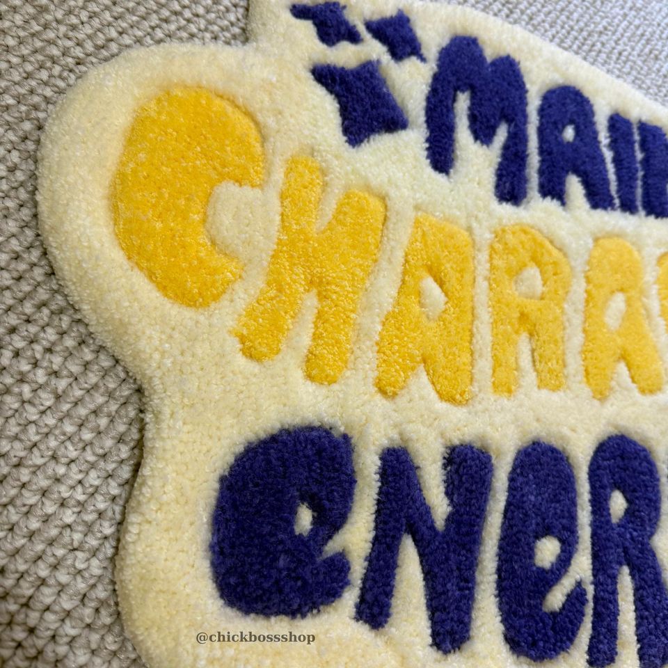 Orange Main Character Energy Rug Custom Tufted Rug