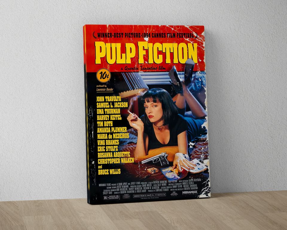 Pulp Fiction Poster Canvas | Pulp Fiction Canvas Print, Pulp Fiction Print
