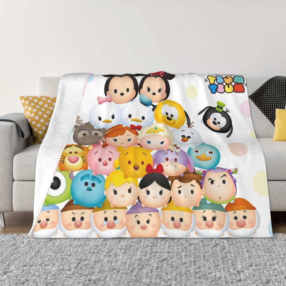 Disney Tsun Tsum Custom Name Soft Blanket